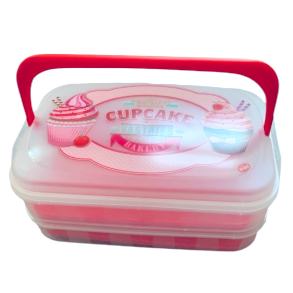 SNIPS 2 Tier Cupcake Holder Holds 28 Cupcakes/Muffins Large Cake Red BRAND NEW
